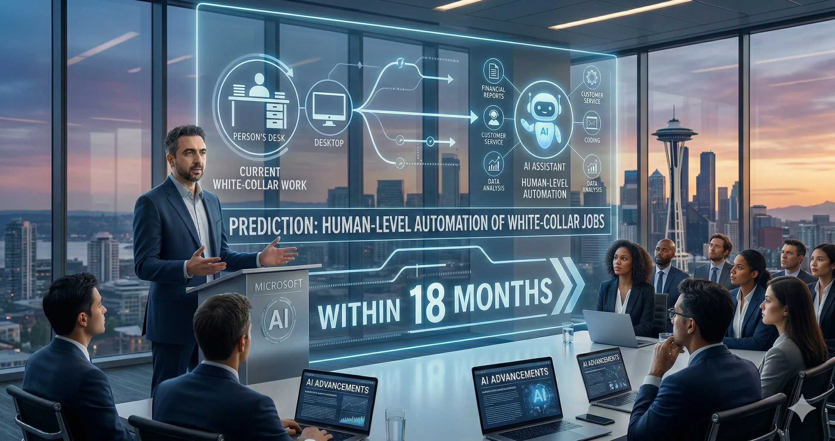 Microsoft AI CEO Predicts Human-Level Automation in 18 Months