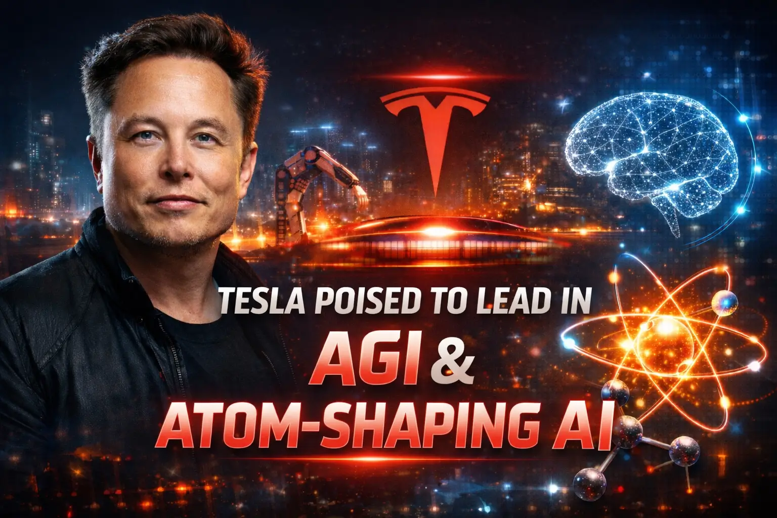 Elon Musk: Tesla Poised to Lead in AGI & Atom-Shaping AI