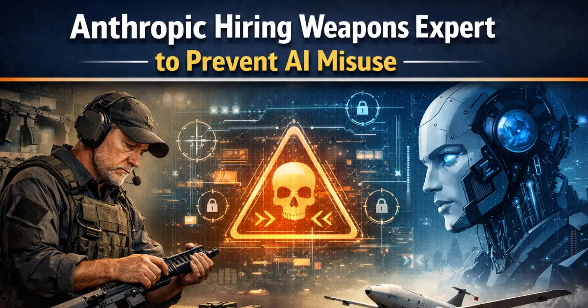  Anthropic Hiring Weapons Expert to Prevent AI Misuse