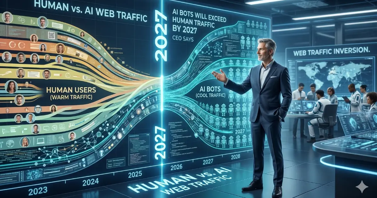 AI Bots Will Exceed Human Web Traffic by 2027, CEO Says