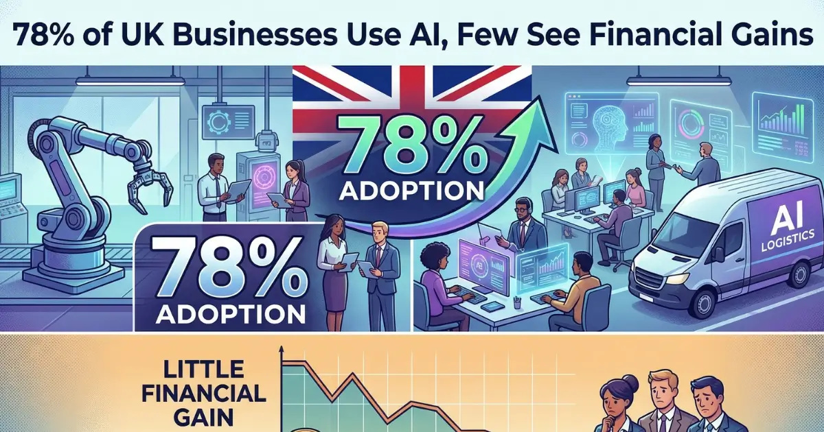 78% of UK Businesses Use AI, Few See Financial Gains