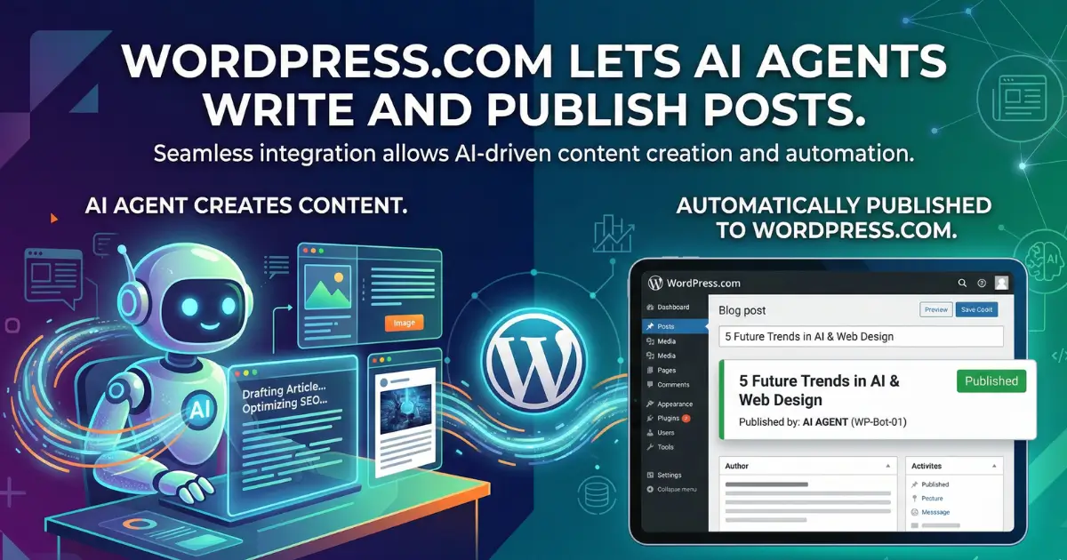 WordPress.com Lets AI Agents Write and Publish Posts