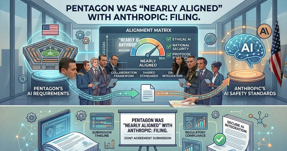 Pentagon Was 'Nearly Aligned' With Anthropic: Filing