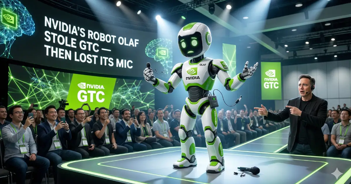 Nvidia's Robot Olaf Stole GTC — Then Lost Its Mic