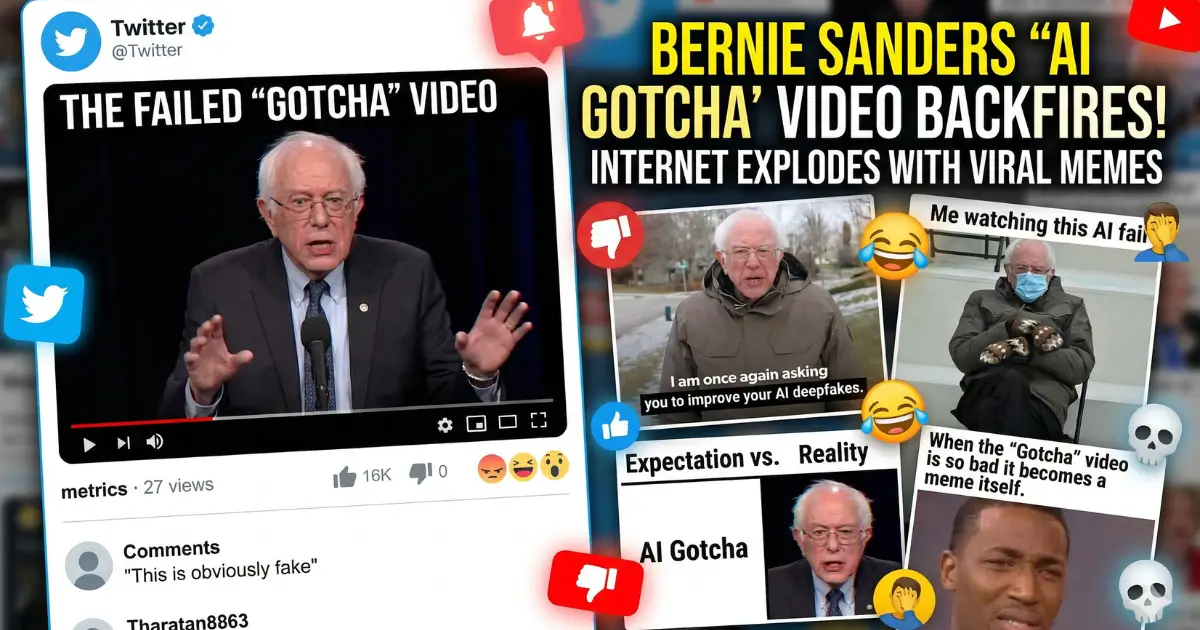 Bernie Sanders AI Gotcha Video Flops, Memes Go Viral