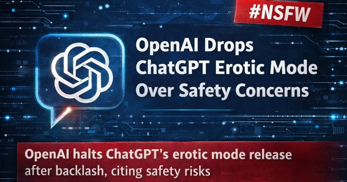 OpenAI Drops ChatGPT Erotic Mode Over Safety Concerns