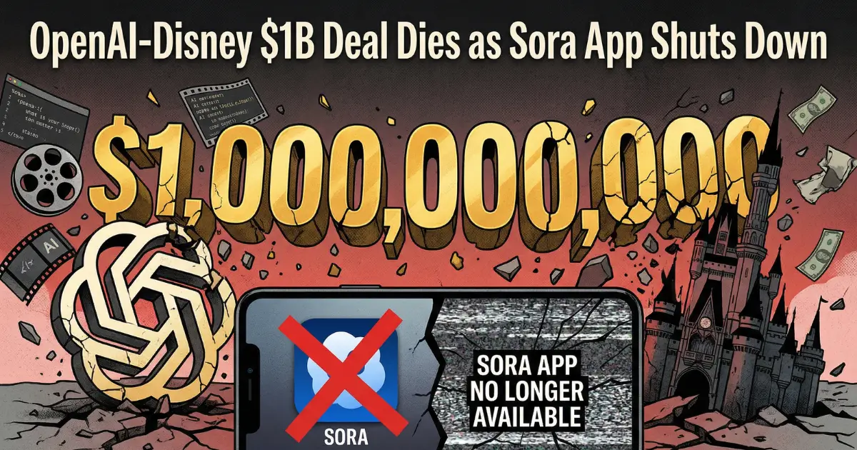 OpenAI-Disney $1B Deal Dies as Sora App Shuts Down