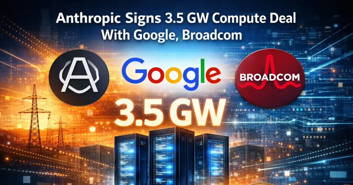 Anthropic Signs 3.5 GW Compute Deal With Google, Broadcom