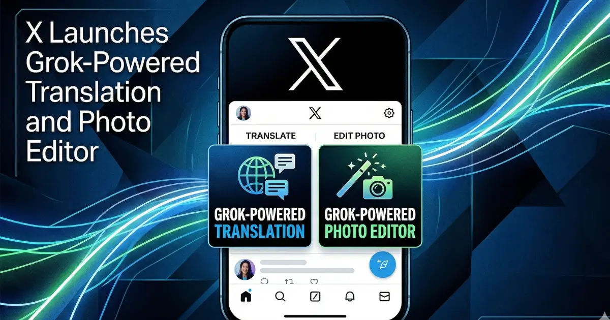 X Launches Grok-Powered Translation and Photo Editor