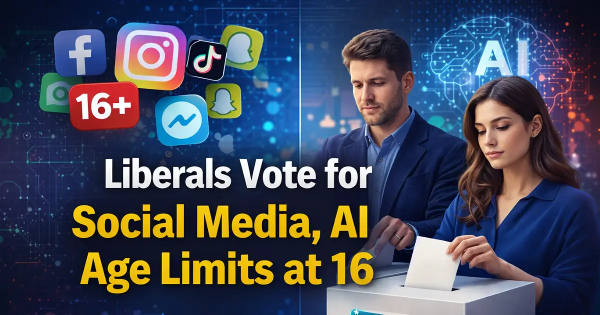 Liberals Vote for Social Media, AI Age Limits at 16