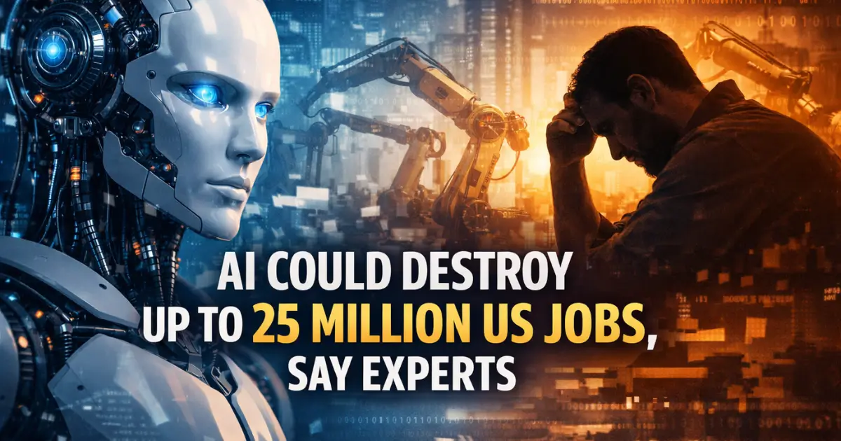 AI Could Destroy Up to 25 Million US Jobs Say Experts