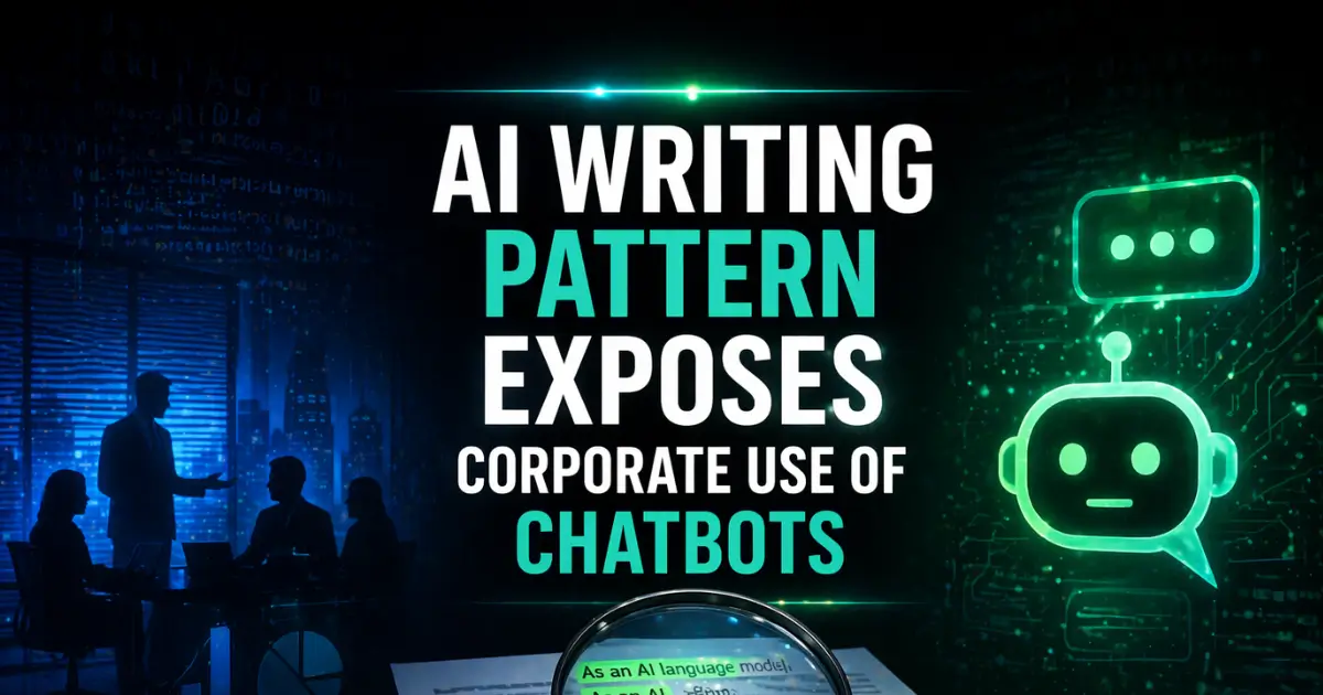 AI Writing Pattern Exposes Corporate Use of Chatbots
