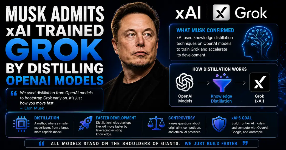 Musk Admits xAI Trained Grok by Distilling OpenAI Models