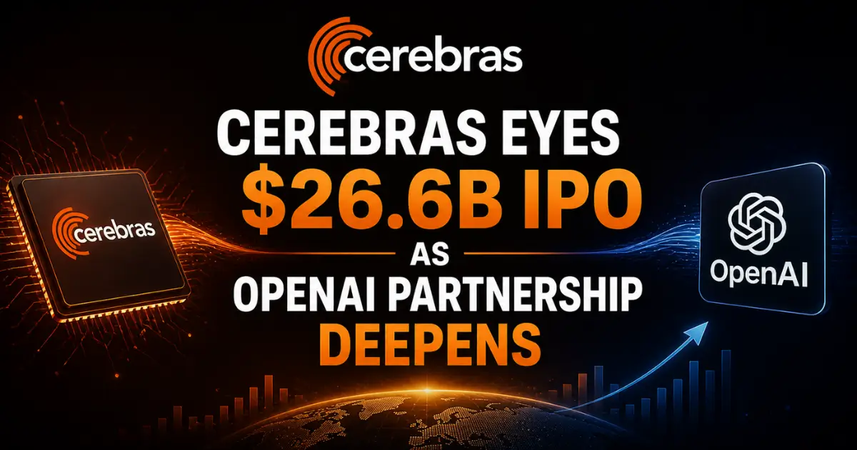 Cerebras Eyes $26.6B IPO as OpenAI Partnership Deepens