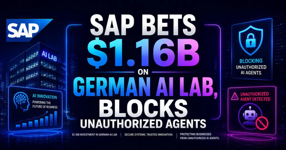 SAP Bets $1.16B on German AI Lab, Blocks Unauthorized Agents