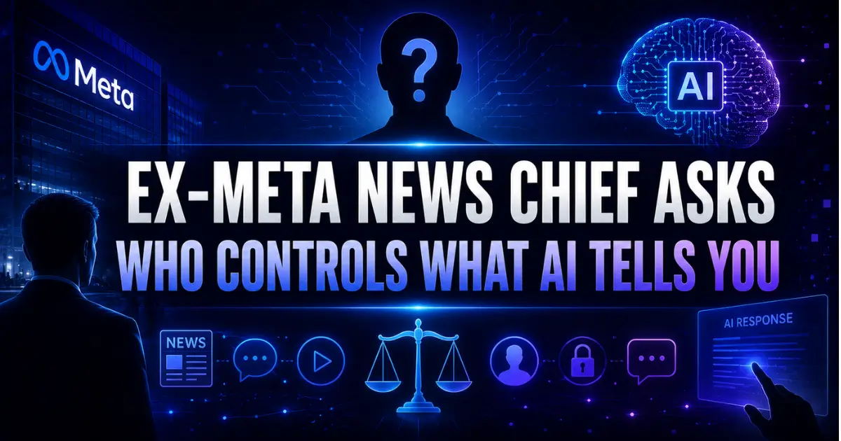 Ex-Meta News Chief Asks Who Controls What AI Tells You