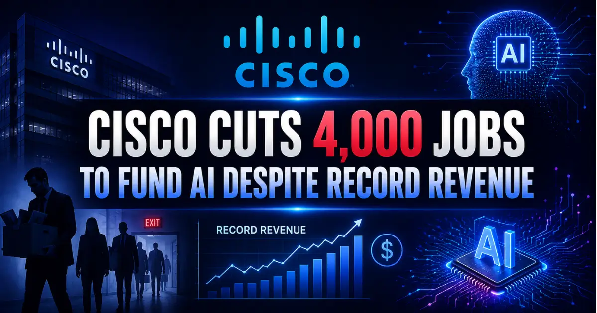 Cisco Cuts 4,000 Jobs to Fund AI Despite Record Revenue