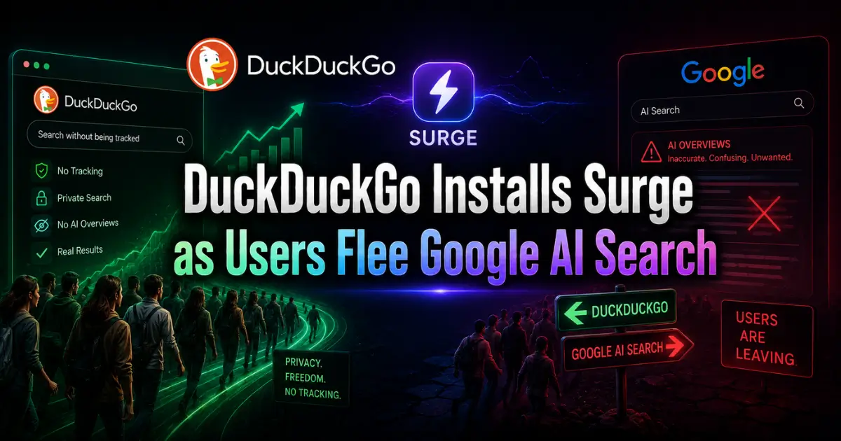 DuckDuckGo Installs Surge as Users Flee Google AI Search
